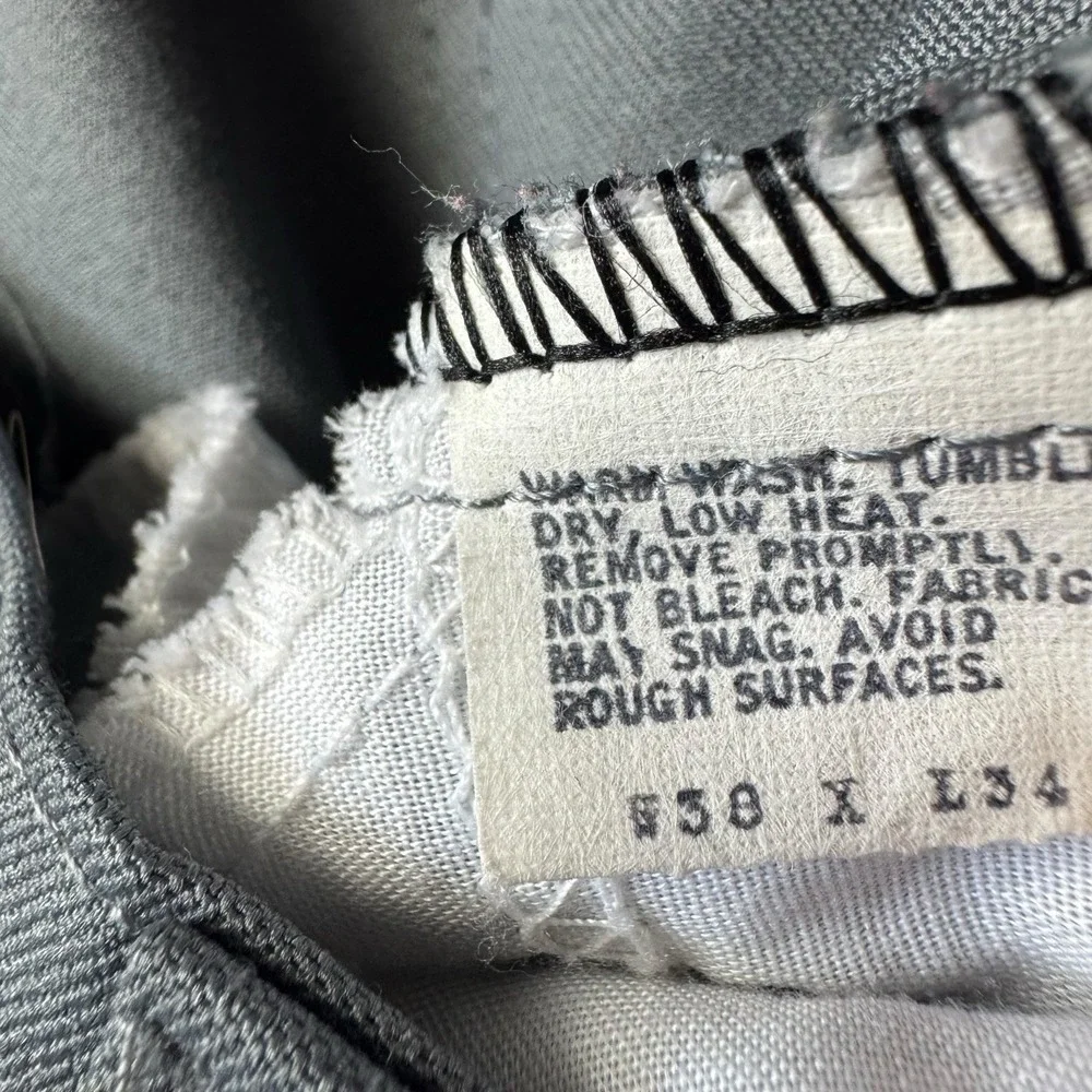 VTG Levis 517 Polyester Pants Fits 36x35‎ Gray 70s Bootcut Rockabilly USA